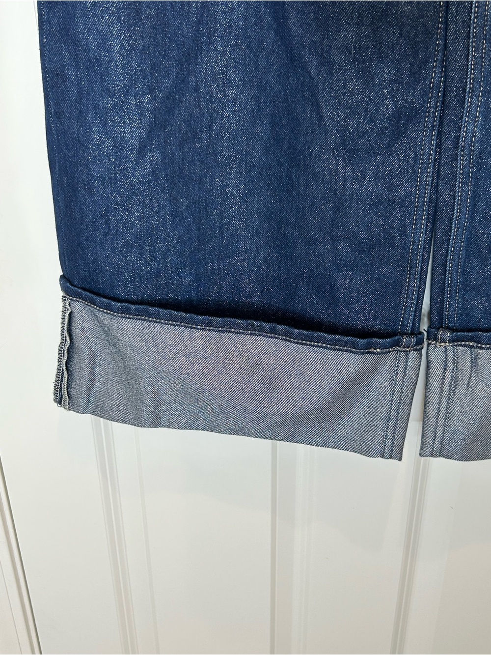 GAP Dark Indigo Baggy Mid Rise Wide-Leg Jeans Size 27 / 4T NWT $99 - Picture 3 of 11